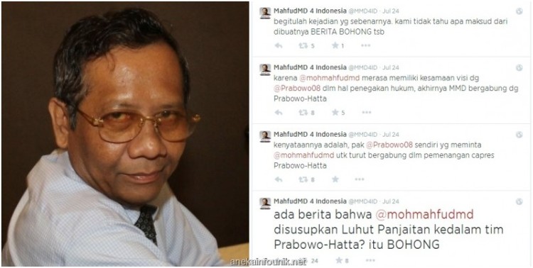 Tim Prabowo: Mahfud MD Penyusup dan Musuh Dalam Selimut