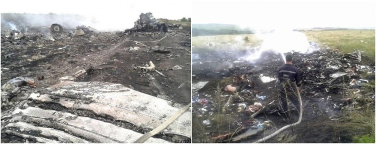 Gambar Hancurnya Pesawat Malaysia Airlines MH17