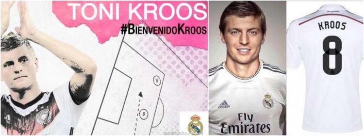 Gambar Kostum Nomor 8 Toni Kroos di Real Madrid