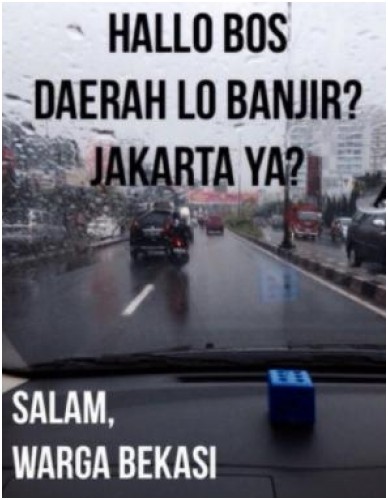 Warga Bekasi Sindir Banjir Jakarta