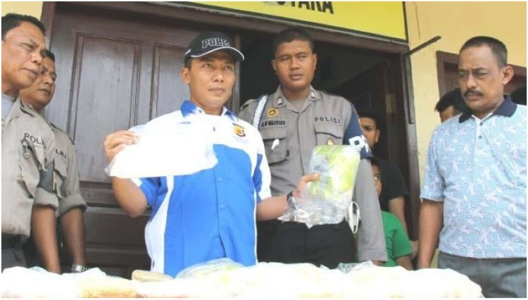 Barang bukti 14,4 kg yang diamankan pihak Polres Aceh Utara